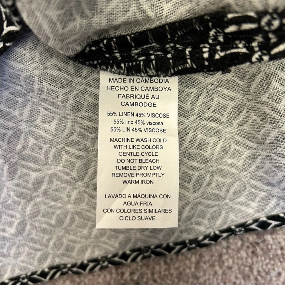 Michael Kors Women's Short Sleeves Crew Neck Linen Blend Top Size S - NWT $88